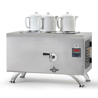 Ateşe Efes Smart 3 Demlikli Çay Kazanı, Elektrikli, Inox - 1