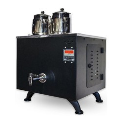 Ateşe Keyifçi 2 Demlikli Çay Kazanı, 30 L, Elektrikli, Siyah - Ateşe