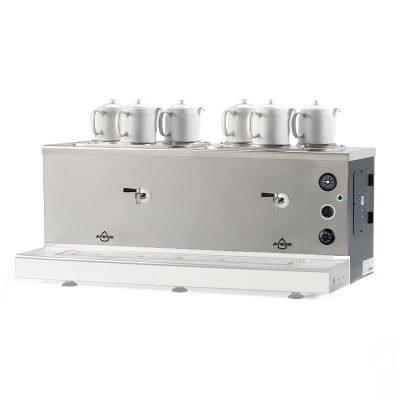Ateşe Sümela Analog 6 Demlikli Çay Kazanı, Gaz+Elektrikli, Statik Boyalı - 1