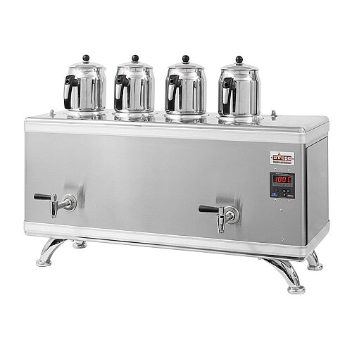 Ateşe TIE04 Titanium Smart Çay Kazanı, 4 Demlikli, 45 L, Inox, Elektrikli - Ateşe
