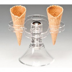 Zicco ZCP-432 Ayaklı Akrilik Dondurma Servis Standı, 13.5x13.5x11.5 cm - Zicco