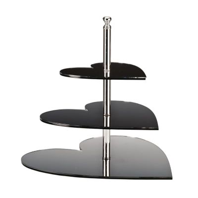 Zicco ZCP-117 Aynalı Kalp Teşhir Standı, 3'lü 20x30x40 cm - 1