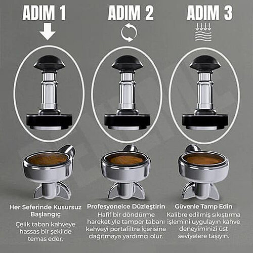 Aywens Kalibrasyonlu Tamper, 58 mm - 4