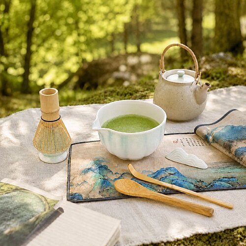 Baristic 8 Parça Matcha Çayı Hazırlama Seti, Yeşil-Beyaz - 7