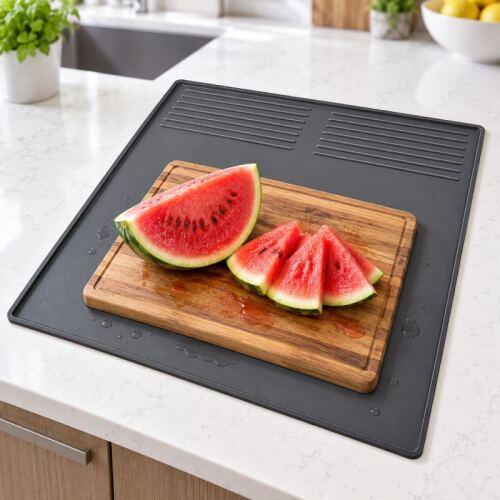 Baristic Sıvı Tutucu Silikon Mat, 57.5x44.5 cm, Antrasit - 7