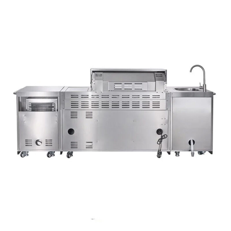 Berfmann BDGG-275S Apex 6+2 Gazlı Barbekülü Outdoor Mutfak Kızılötesi Yan Ocak - Berfmann