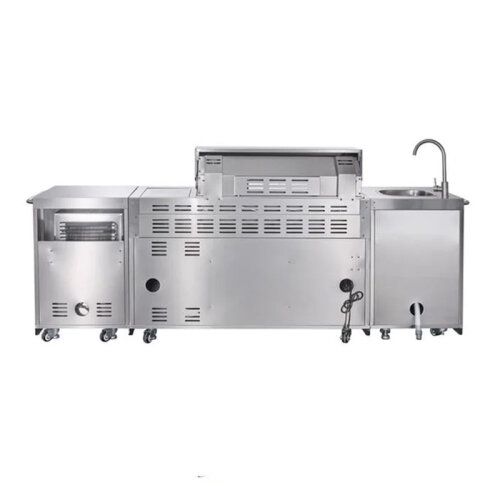 Berfmann BRGG-275S Apex 6+2 Gazlı Barbekülü ve Buzdolaplı Outdoor Mutfak, Kızılötesi Yan Ocak - 5