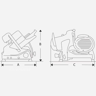 Berkel Pro Line XS25 Gıda Dilimleme Makinesi, 250 mm, Gümüş - 6