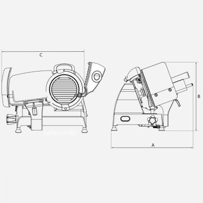 Berkel Red Line RL250 Gıda Dilimleme Makinesi, 250 mm, Kırmızı - 9