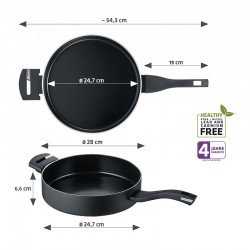 Berndes B.Green Cam Kapaklı İndüksiyon Derin Tava, Kulplu, 28 cm - Berndes (1)