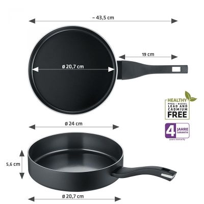 Berndes B.Green Induction Deep Pan with Glass Lid, 24 cm - Berndes