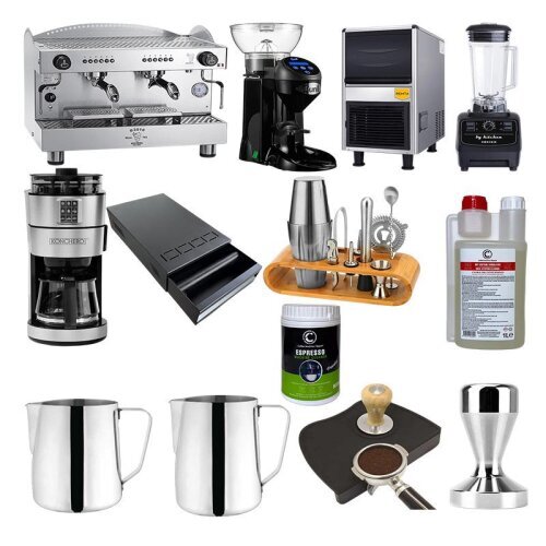 Bezzera B2016DE 2 Group Espresso Coffee Machine, 13 Piece Cafe Set - Bezzera
