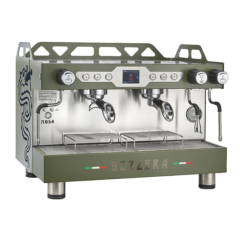 Bezzera MODA PID Display Tall Cup Tam Otomatik Espresso Kahve Makinesi, 2 Gruplu, Yeşil - Bezzera