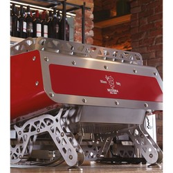 Bezzera Victoria Tall Cup Fully Automatic Espresso Coffee Machine, 2 Groups, Red - 3