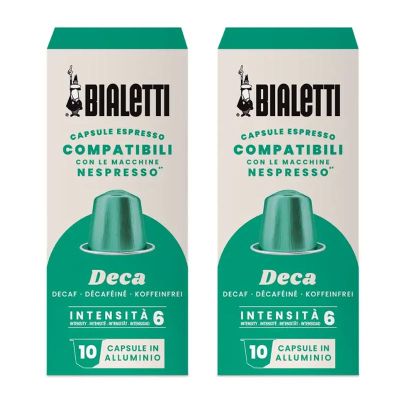 Bialetti Decaffeinato Nespresso Uyumlu Kafeinsiz Kapsül Kahve, 2x10 Adet - 1