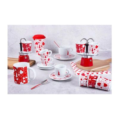 Bialetti Рюмка с узором в виде сердца, красная - Bialetti