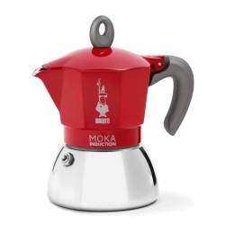 Bialetti İndüksiyon Moka Pot, 4 Cup, Kırmızı - Thumbnail