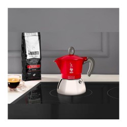 Bialetti İndüksiyon Moka Pot, 4 Cup, Kırmızı - Thumbnail