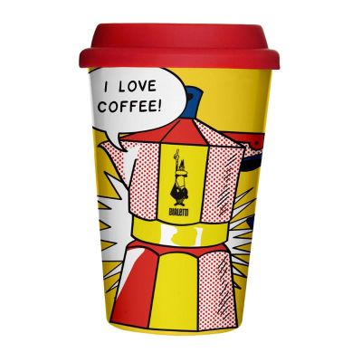 Bialetti Liechtenstein Take Away Kapaklı Porselen Mug - 1