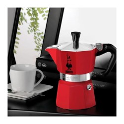 Bialetti Mini Express Moka Pot, 2 Cup + 2 Espresso Cups, Red - 3
