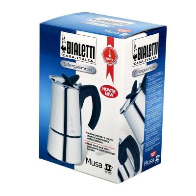 Bialetti Moka Pot Musa, Çelik, 6 Cup - 4