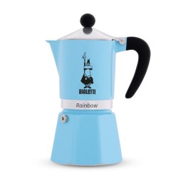 Bialetti إبريق موكا قوس قزح، 3 أكواب، أزرق - Bialetti