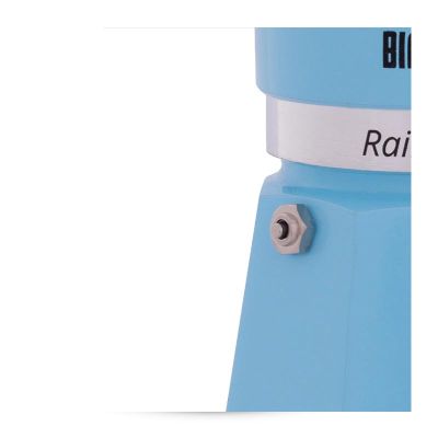 Bialetti Rainbow Moka Pot, 3 Cup, Blue - Bialetti