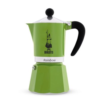 Bialetti Rainbow Moka Pot, 3 Cup, Yeşil - 1