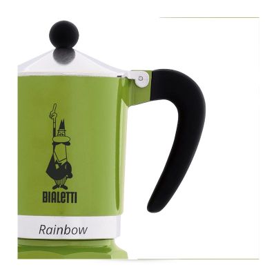 Bialetti Rainbow Moka Pot, 3 Cup, Yeşil - 3