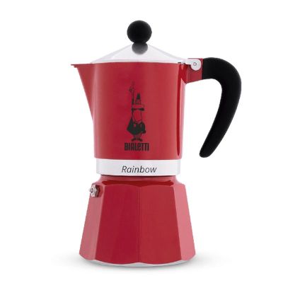 Bialetti Rainbow Moka Pot, 6 Cup, Kırmızı - 1