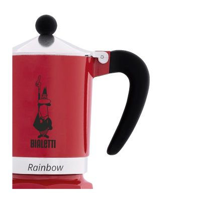 Bialetti Rainbow Moka Pot, 6 Cup, Red - Bialetti