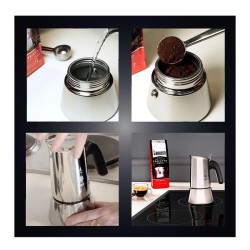 Bialetti إبريق موكا ستيل فينوس، 4 أكواب - 6