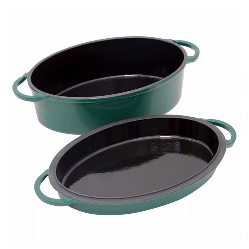 Big Green Egg قدر كسرولة من الحديد الزهر، 5.2 لتر - Big Green Egg