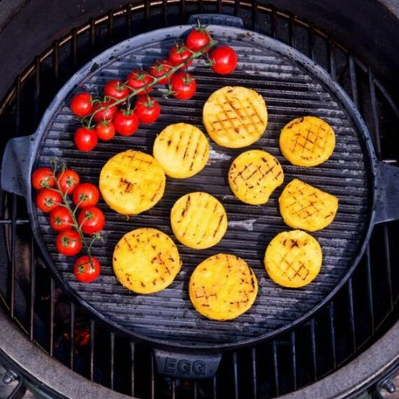 Big Green Egg لتر مقلاة بلانشا من الحديد الزهر، 36 سم - Big Green Egg