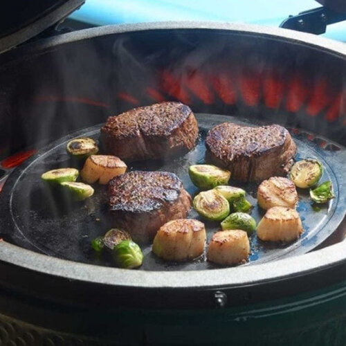 Big Green Egg لتر مقلاة بلانشا من الحديد الزهر، 36 سم - 4