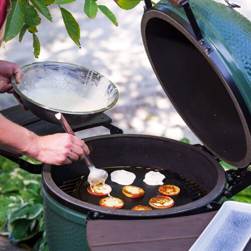 Big Green Egg لتر مقلاة بلانشا من الحديد الزهر، 36 سم - 5