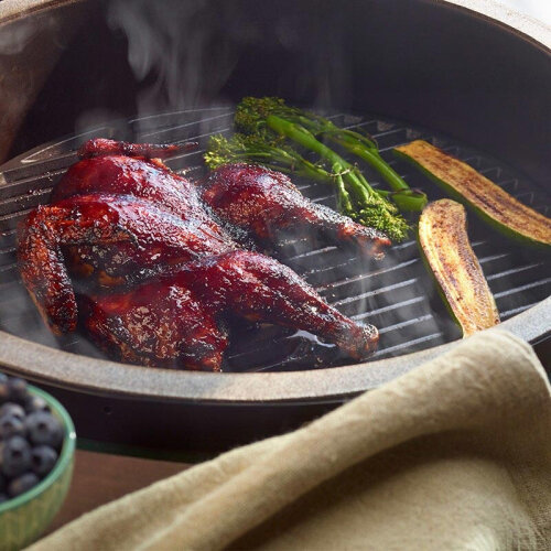 Big Green Egg L Yarım Ay Dökme Demir Pişirme Izgarası - 2