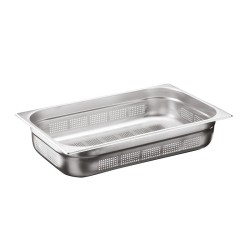 Bilge Inox GN 1/1-100 mm Paslanmaz Çelik Delikli Gastronorm Küvet 