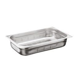 Bilge Inox GN 1/1-20 mm Stainless Steel Perforated Gastronorm Bathtub - Bilge Inox