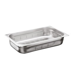 Bilge Inox GN 1/1-65 mm Paslanmaz Çelik Delikli Gastronorm Küvet 