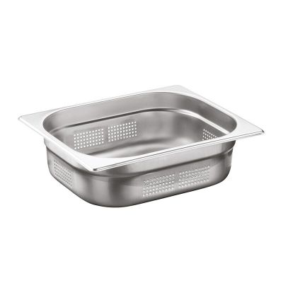 Bilge Inox GN 1/2-200 mm Paslanmaz Çelik Delikli Gastronorm Küvet - 1