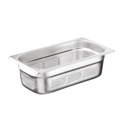 Bilge Inox GN 1/3-100 mm Paslanmaz Çelik Delikli Gastronorm Küvet 