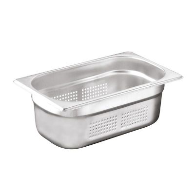 Bilge Inox GN 1/4-150 mm Paslanmaz Çelik Delikli Gastronom Küvet - 1