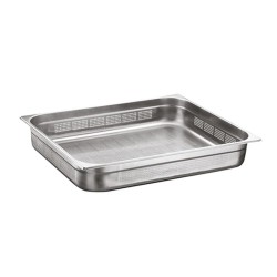 Bilge Inox GN 2/1-65 mm Konveksiyonel Fırın Uyumlu Delikli Gastronorm Küvet - Bilge Inox