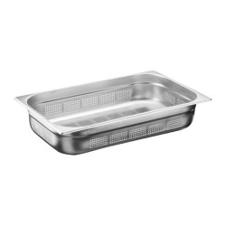 Bilge Inox GN 2/4-65 mm Paslanmaz Çelik Delikli Gastronorm Küvet 