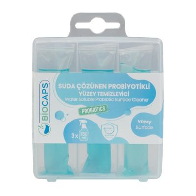 Biocaps GC 10 Suda Çözünen Probiyotikli Yüzey Temizleyici, 3x20 ml - 1
