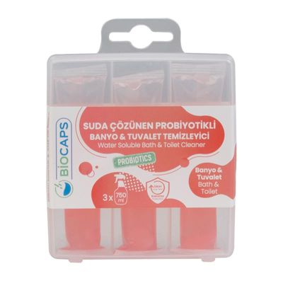 Biocaps WC 40 Suda Çözünen Probiyotikli Banyo ve Tuvalet Temizleyici, 3x20 ml - 1
