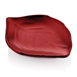 Biradlı 14027B Презентационная тарелка Minimal Leaf, 11,4x8,6x2 см, красная - Biradlı