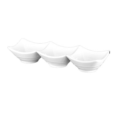 Biradlı BRD-343 Minimal Melamin Sunum Kasesi, 3'lü, 24.5x8.5x4.5 cm - 1