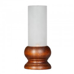 Biradlı GRV-1861 Ahşap Şamdan, 16.5 cm, Kahverengi - Biradlı